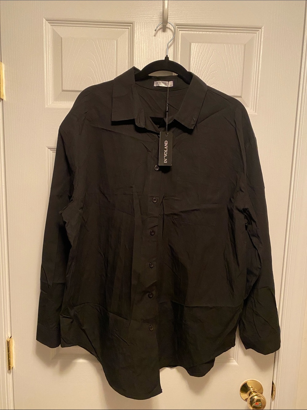 In’ Voland Black Women’s Button Down Shirt…size 16W